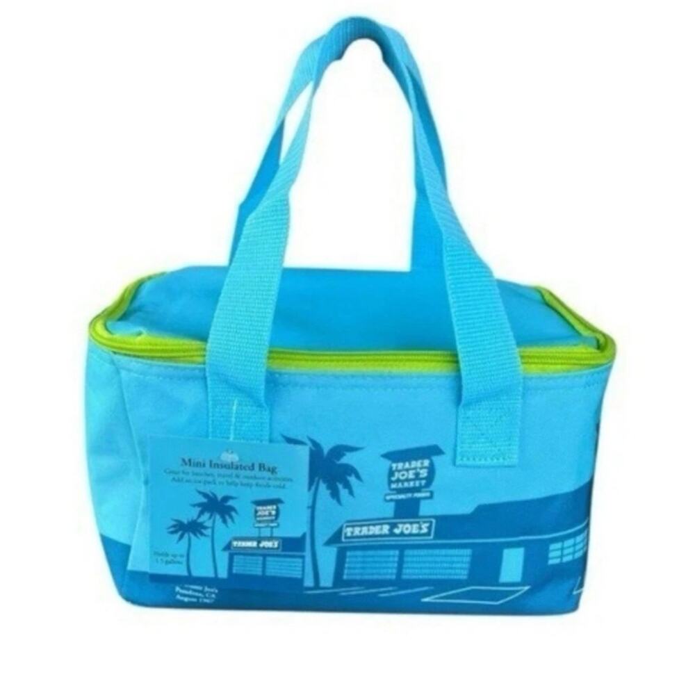 Trader Joe's Limited Edition Insulated Tote Bag Blue